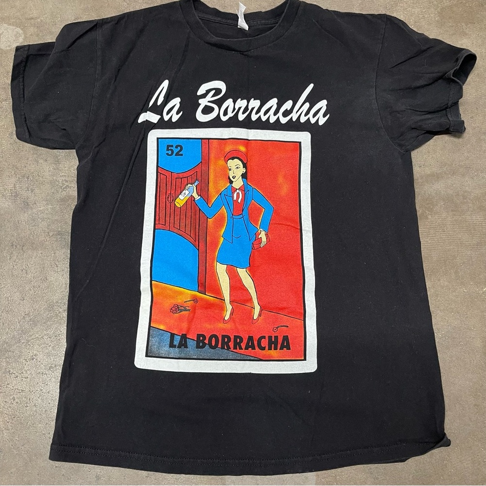 La Borracha Graphic Black T-Shirt